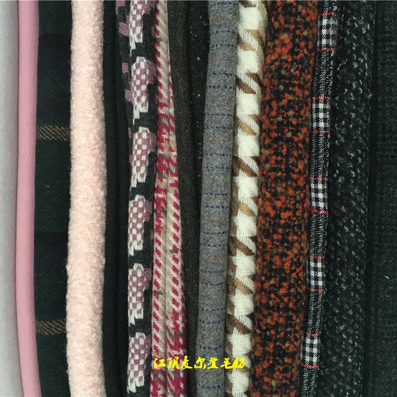 毛圈格子呢花式毛圈呢